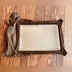Vintage Art Nouveau Beveled Mirror